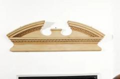 English Late 19th Century Painted Wood Broken Arch Pediment with Greek Key - 3422729