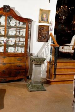 English Late 19th Century Sundial with Carved Limestone and Bronze Top - 3415654