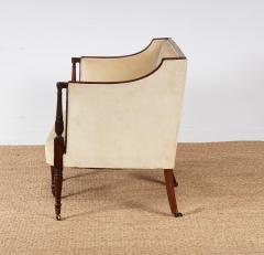 English Late Georgian Mahogany Settee - 4375717