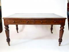 English Late Regency Double Sided Mahogany Library Writing Table circa 1830 - 4350154