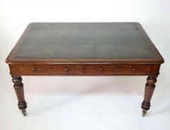 English Late Regency Double Sided Mahogany Library Writing Table circa 1830 - 4350155