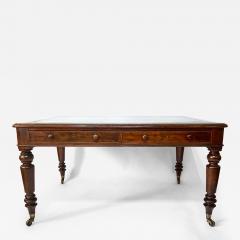 English Late Regency Double Sided Mahogany Library Writing Table circa 1830 - 4350849
