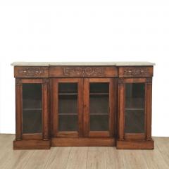 English Late Regency Period Rosewood Breakfront Cabinet circa 1830 - 4324791