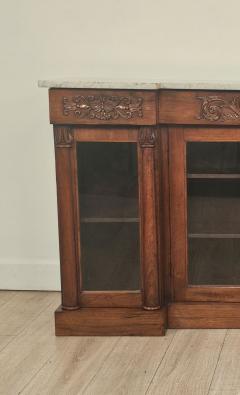 English Late Regency Period Rosewood Breakfront Cabinet circa 1830 - 4324793