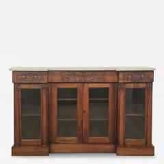 English Late Regency Period Rosewood Breakfront Cabinet circa 1830 - 4326390