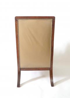 English Late Regency William IV Rosewood Leather Bergere circa 1835 - 3693729