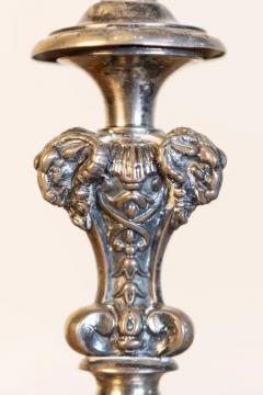 English Late Victorian Epergne with Silver Base and Crystal Vase 19th Century - 3660386
