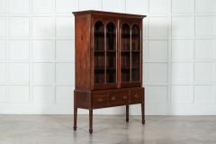 English Mahogany Arched Glazed Dresser Cabinet - 3200305