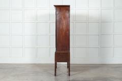 English Mahogany Arched Glazed Dresser Cabinet - 3200307