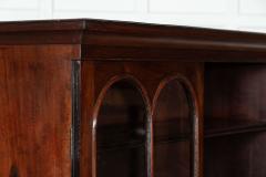 English Mahogany Arched Glazed Dresser Cabinet - 3200308