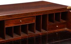 English Mahogany Campaign Chest of Drawers with Writing Surface Circa 1870s - 1035956