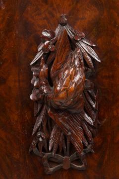 English Mahogany Carved Animal Game Wall Plaque - 4666857