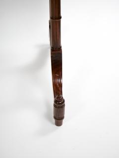 English Mahogany Drop Leaf Console Table Inlaid Decoration Mid 19th Century - 4821971
