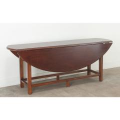 English Mahogany Drop Leaf Oval Dining Table - 3474132