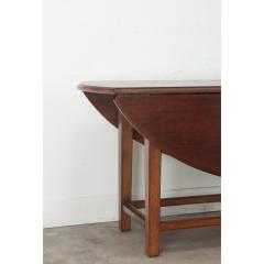 English Mahogany Drop Leaf Oval Dining Table - 3474133