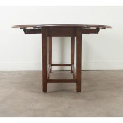 English Mahogany Drop Leaf Oval Dining Table - 3474155