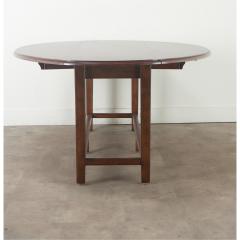 English Mahogany Drop Leaf Oval Dining Table - 3474156