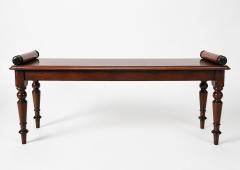 English Mahogany Hall Bench circa 1860 - 4710751
