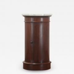 English Mahogany Marble Bedside Table - 3547038