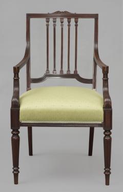 English Mahogany Open Armchair - 147351