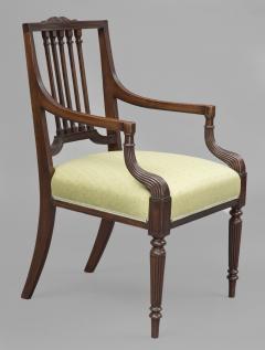 English Mahogany Open Armchair - 147357