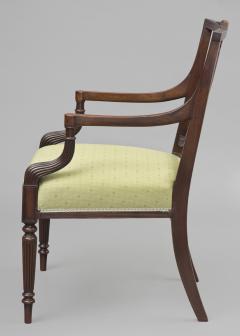 English Mahogany Open Armchair - 147362