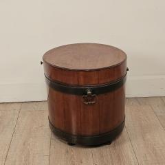 English Mahogany Oval Wine Box or Cellarette with Iron Straps circa 1820 - 4334274