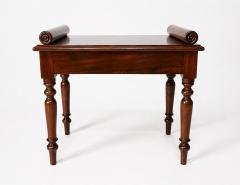 English Mahogany Single Seat Hall Bench circa 1840 - 4739767