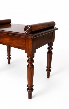 English Mahogany Single Seat Hall Bench circa 1840 - 4739774