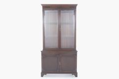 English Mahogany Wood Cabinet Bookcase - 2472544