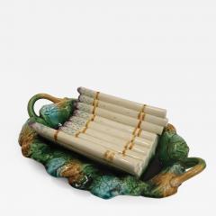 English Majolica Asparagus Cradle Circa 1885 - 2237777