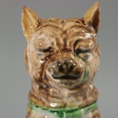 English Majolica Cat IVE EATEN THE CANARY Figure - 2525707