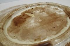 English Majolica Serving Tray with Basket Leaves and Stem Handles Circa 1870 - 2246675