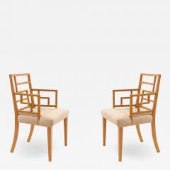 English Maple Geometric Arm Chairs - 1382924
