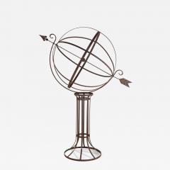 English Mid 20th Century Iron Armillary Sphere on Stand - 4562438