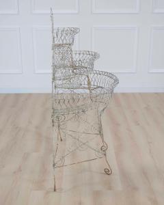 English Mid 20th Century Semi Circular Wirework Plant Stand - 4699032