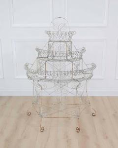 English Mid 20th Century Semi Circular Wirework Plant Stand - 4699034