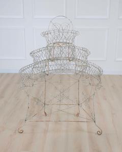 English Mid 20th Century Semi Circular Wirework Plant Stand - 4699043