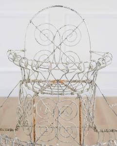 English Mid 20th Century Semi Circular Wirework Plant Stand - 4699096