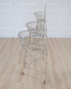 English Mid 20th Century Semi Circular Wirework Plant Stand - 4699109