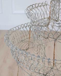 English Mid 20th Century Semi Circular Wirework Plant Stand - 4699111