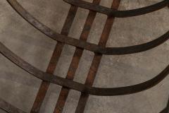 English Mid 20thC Brutalist Wrought Iron Log Basket - 4502641