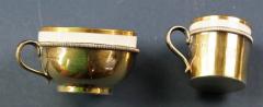 English Monumental Gilt Sterling Silver Tea Set with Tray Cups and Saucers - 3237345