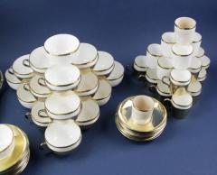 English Monumental Gilt Sterling Silver Tea Set with Tray Cups and Saucers - 3237348