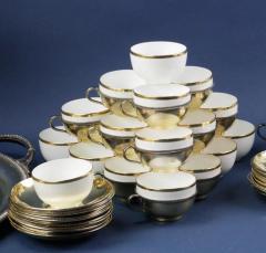 English Monumental Gilt Sterling Silver Tea Set with Tray Cups and Saucers - 3237350