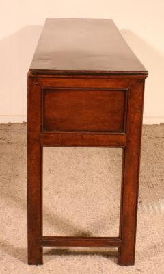 English Oak Dresser Base Console 18th Century - 3687136