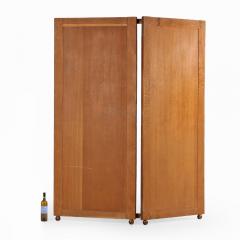 English Oak Linenfold Four Panel Screen with Turned Feet C 1900  - 4234337