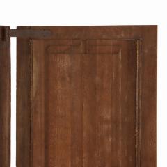 English Oak Linenfold Four Panel Screen with Turned Feet C 1900  - 4234342