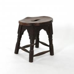 English Oak Oval Work Stool Circa 1870  - 3374087