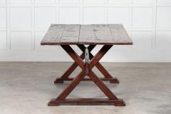 English Oak X Framed Farmhouse Refectory Table - 2999665